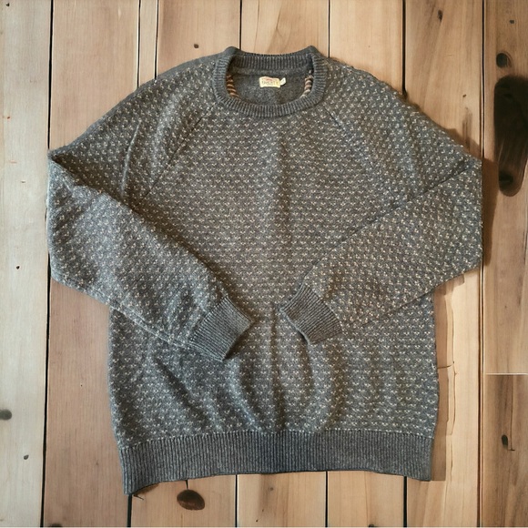 Faherty Other - Faherty Sweater Men’s Large Crew Neck Knit Check Cotton Grandpacore Comfy